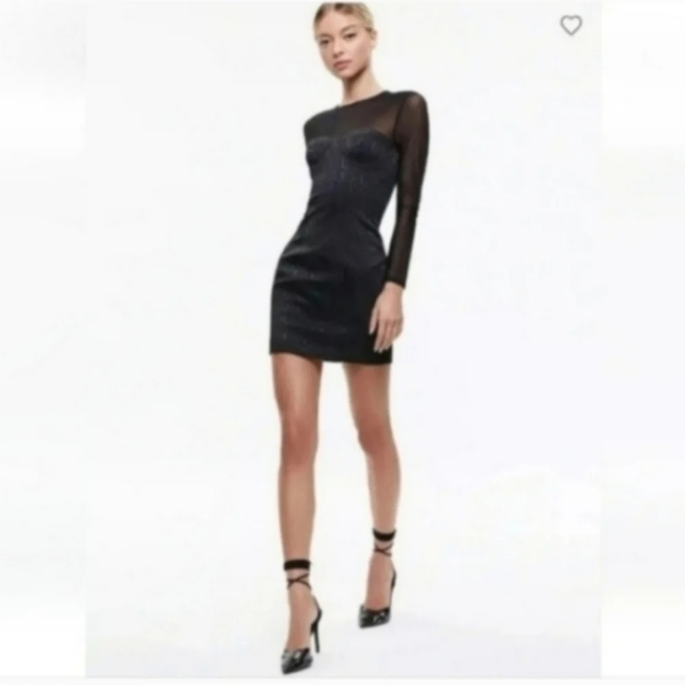 Alice + Olivia Women's Takako Crewneck Mini Dress Size 0 NWT - Picture 10 of 13